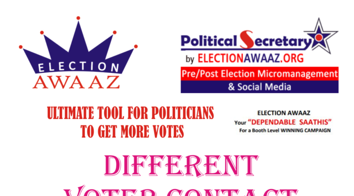 Different VOTER CONTACT ACTIVITIES By Election Awaaz